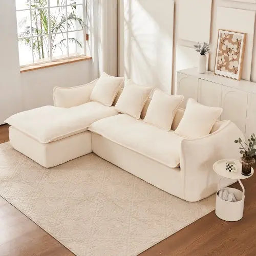 LuneluX_Home – Oversized 3-Seater L-Shape Sofa with Chaise Core Trading Uk